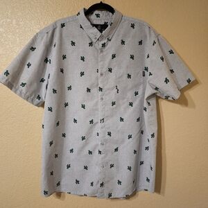 Molokai Surf Co. Cactus print button-down pocket shirt size 2XL.